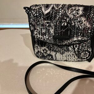 Vera Bradley Black and Silver Sequin Bag